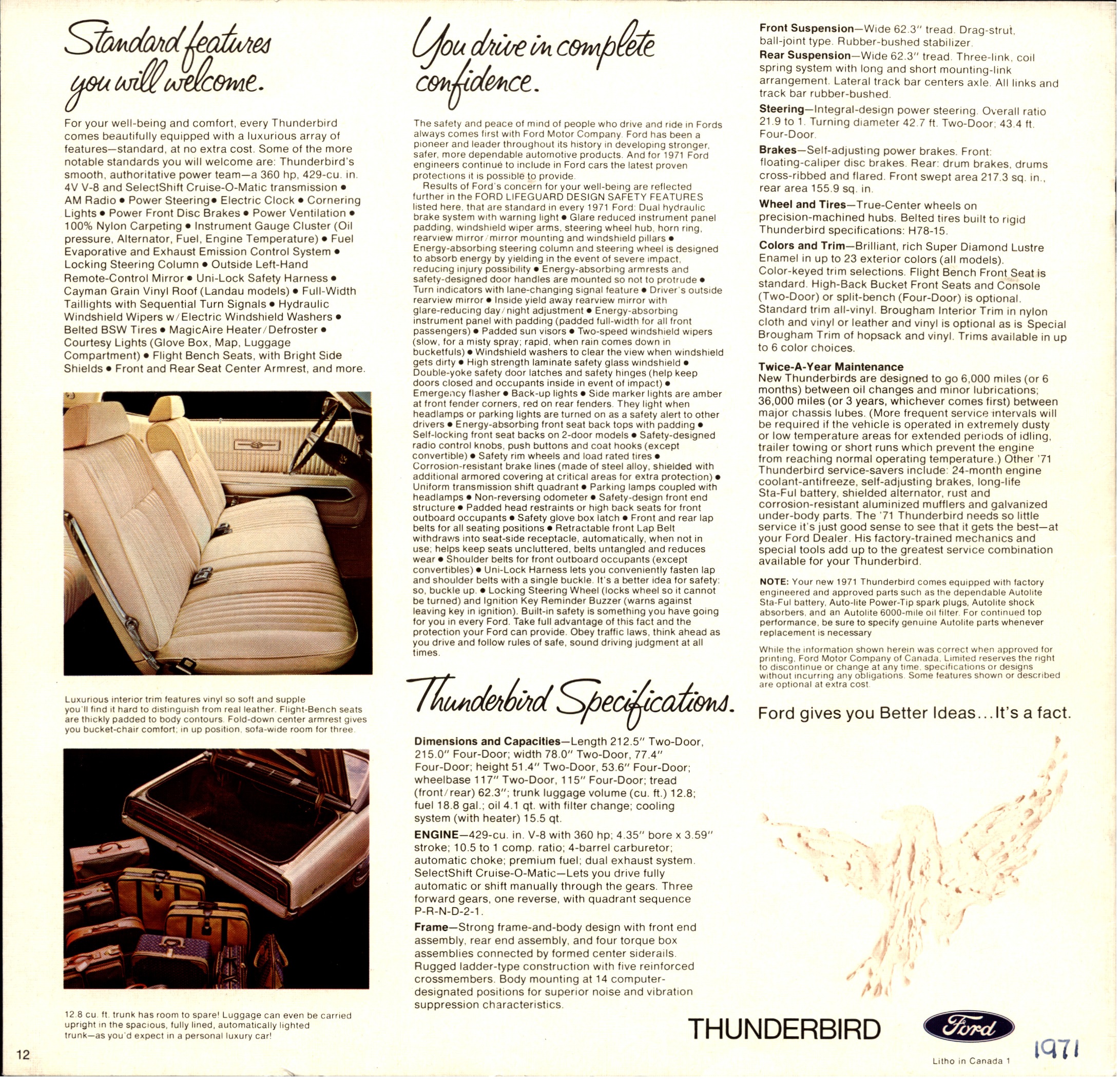 1971 Ford Thunderbird Brochure (Cdn) 12