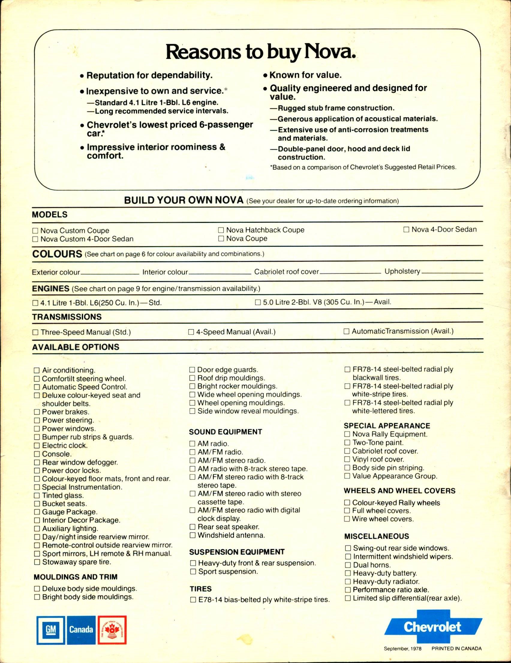 1979 Chevrolet Nova Brochure (Cdn) 12