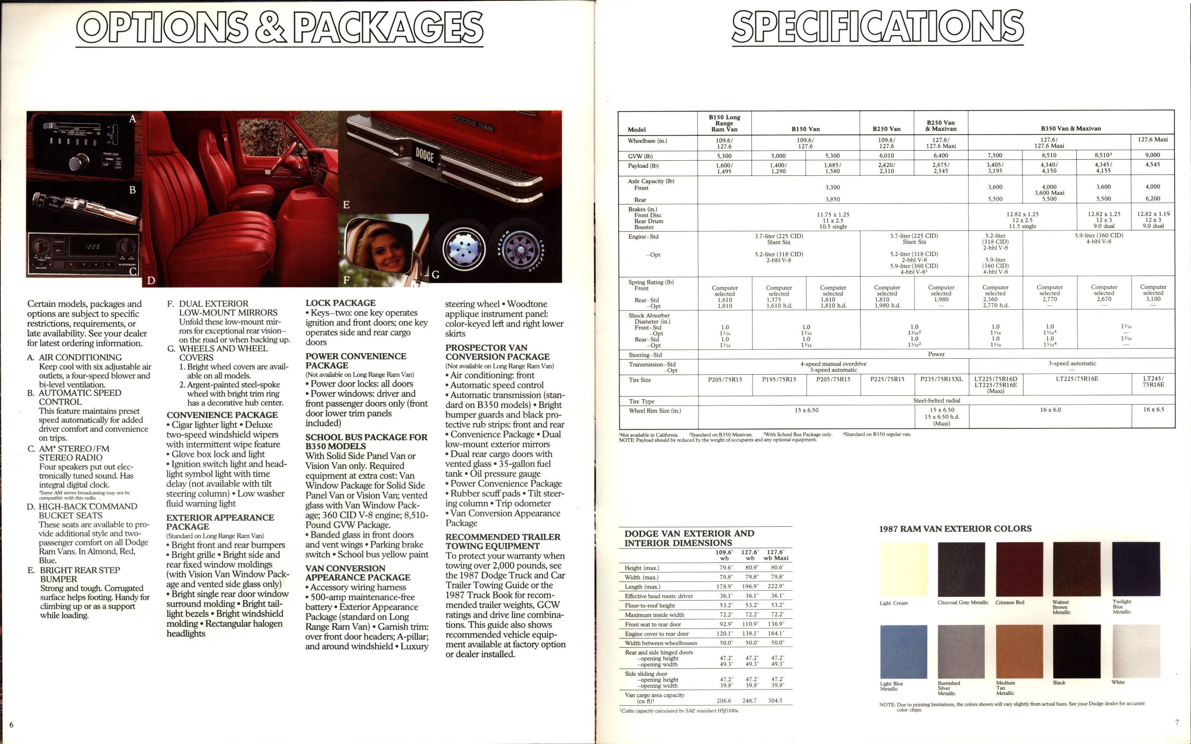 1987 Dodge Van Brochure 06-07