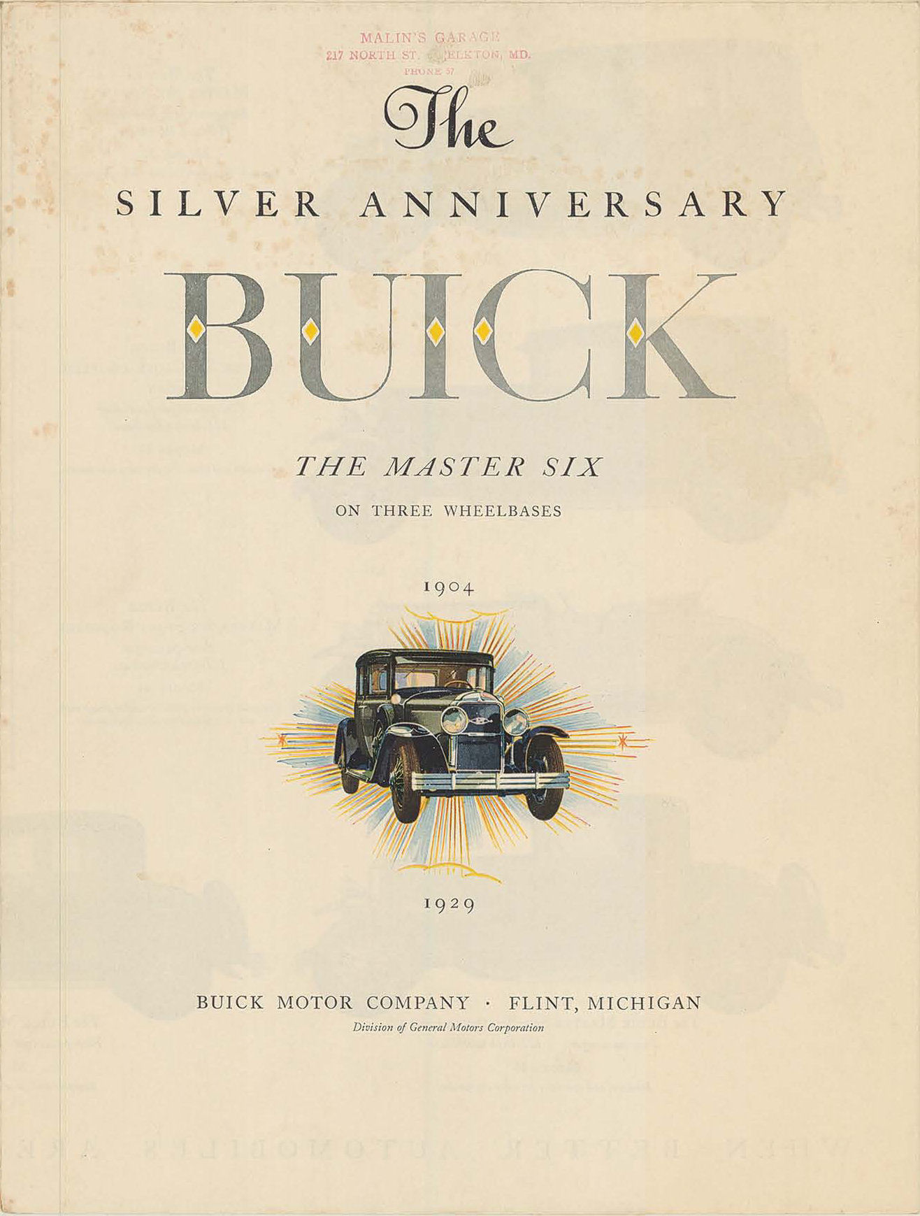 1929 Buick Foldout A-01a