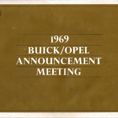 1969 Buick-Opel Annoucement Meeting