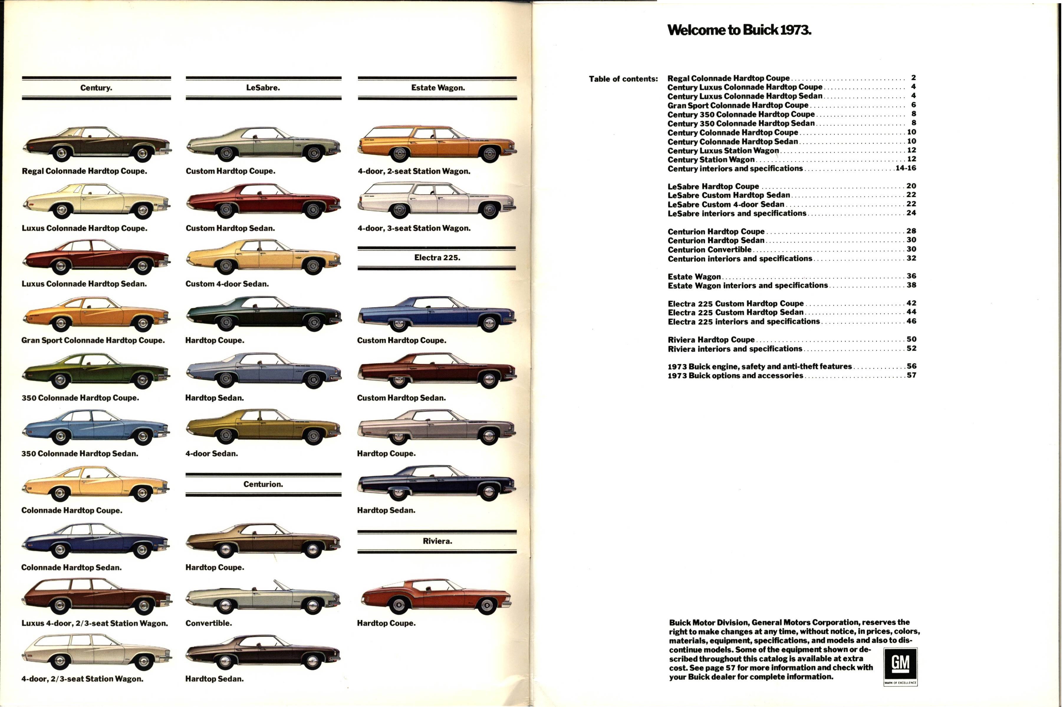 1973 Buick Full Line Prestige Brochure 00a-01