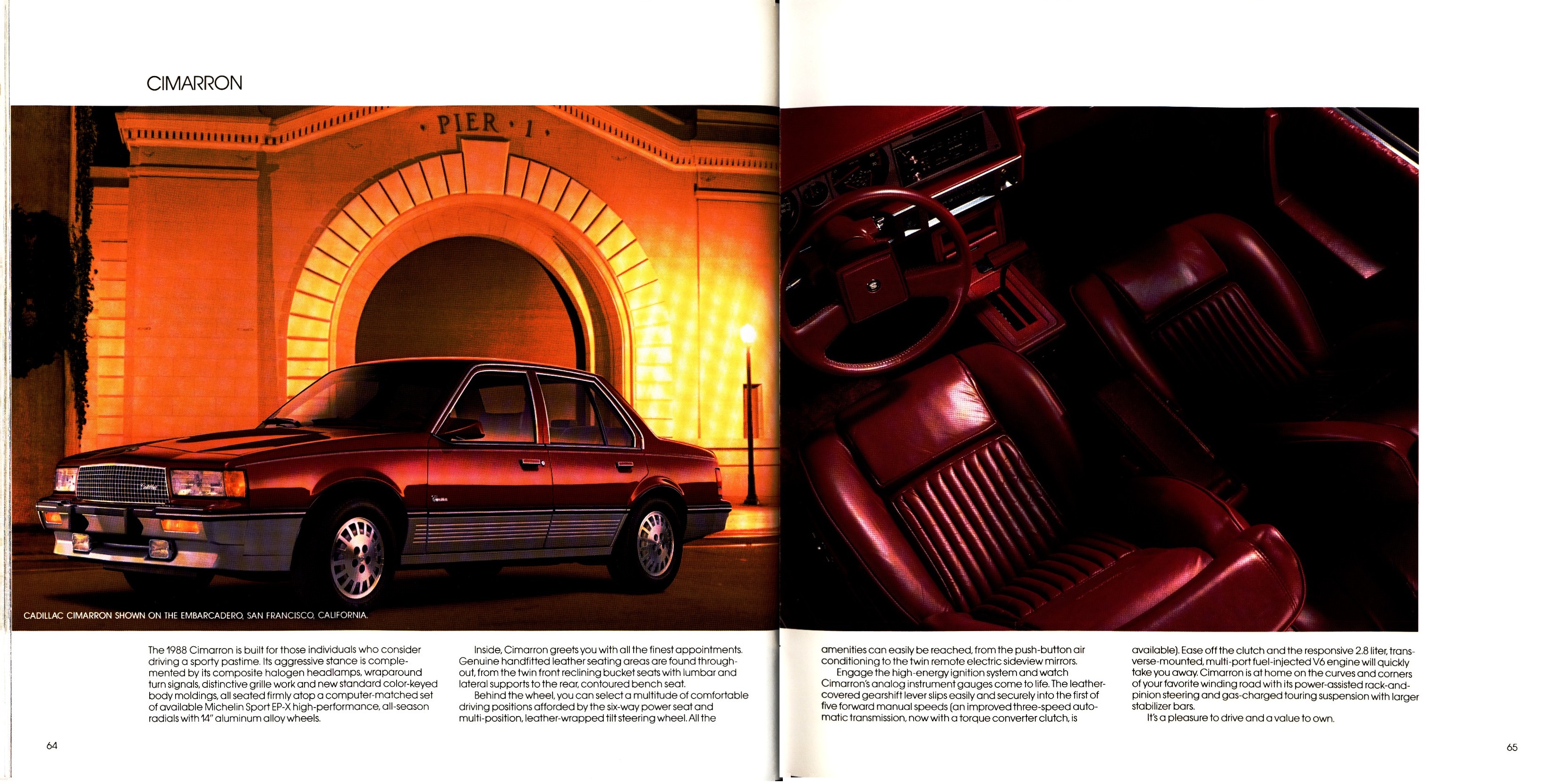 1988 Cadillac Full Line Prestige Brochure 64-65