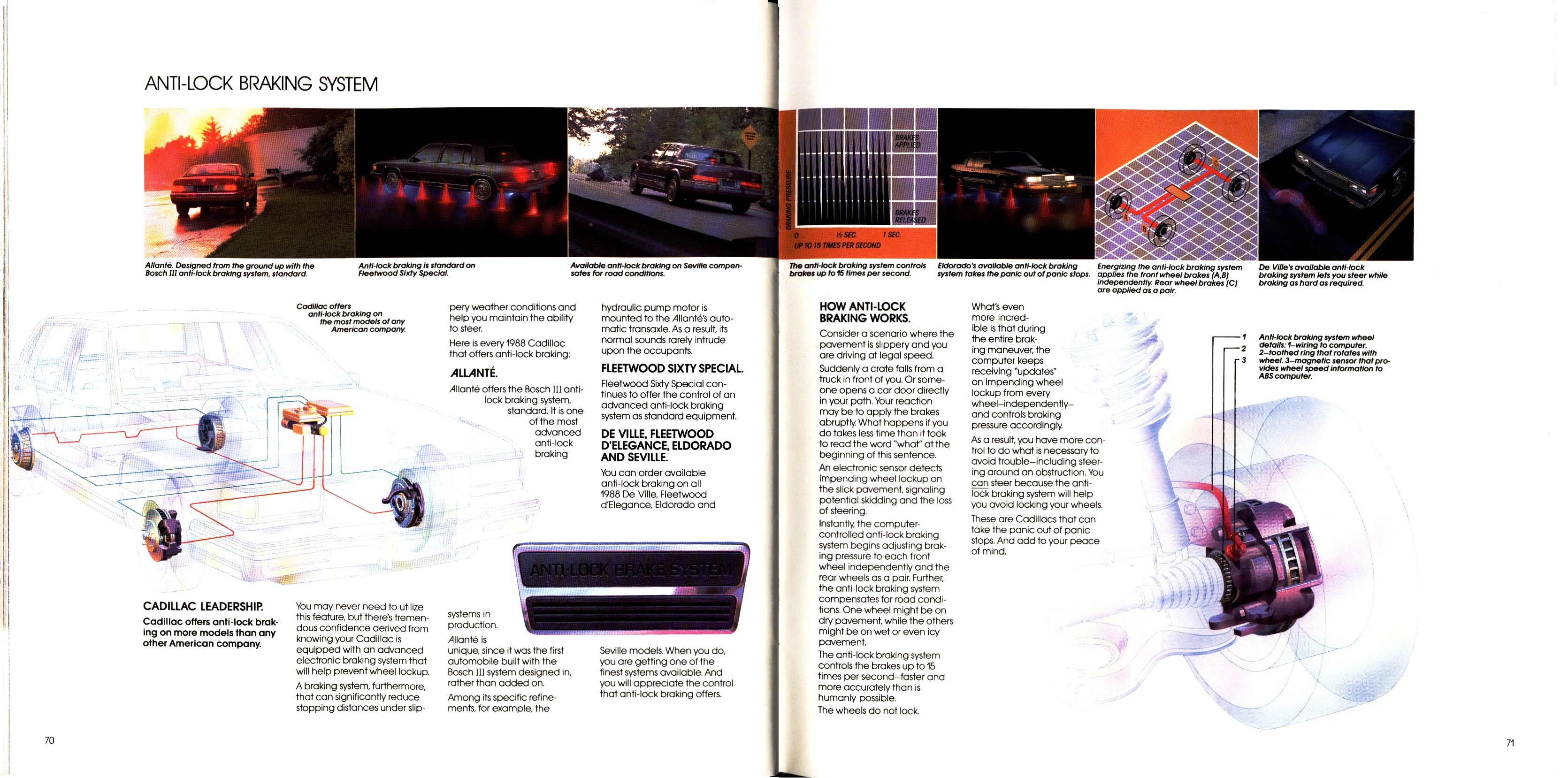 1988 Cadillac Full Line Prestige Brochure 70-71