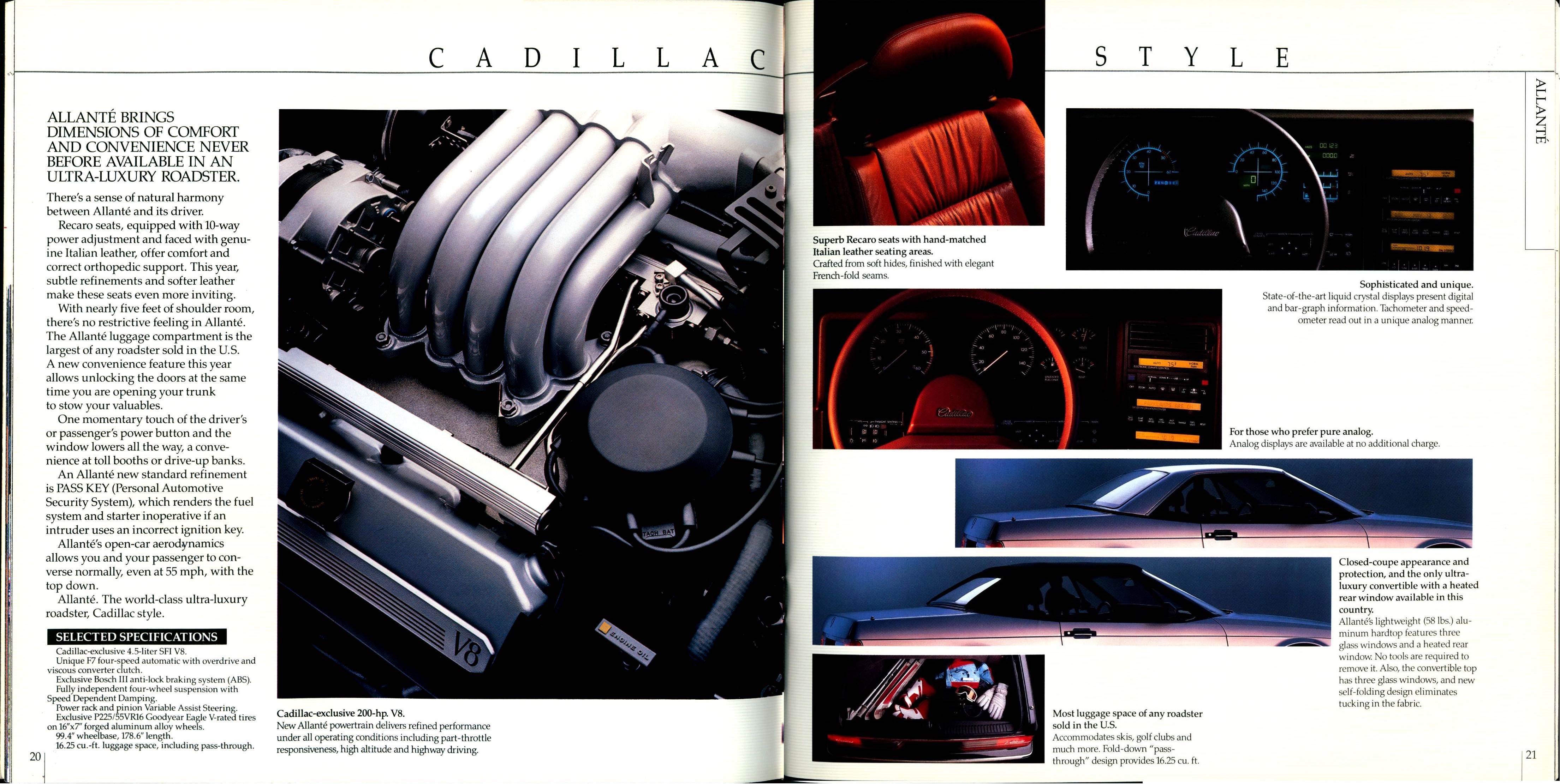 1989 Cadillac Full Line Prestige Brochure 20-21