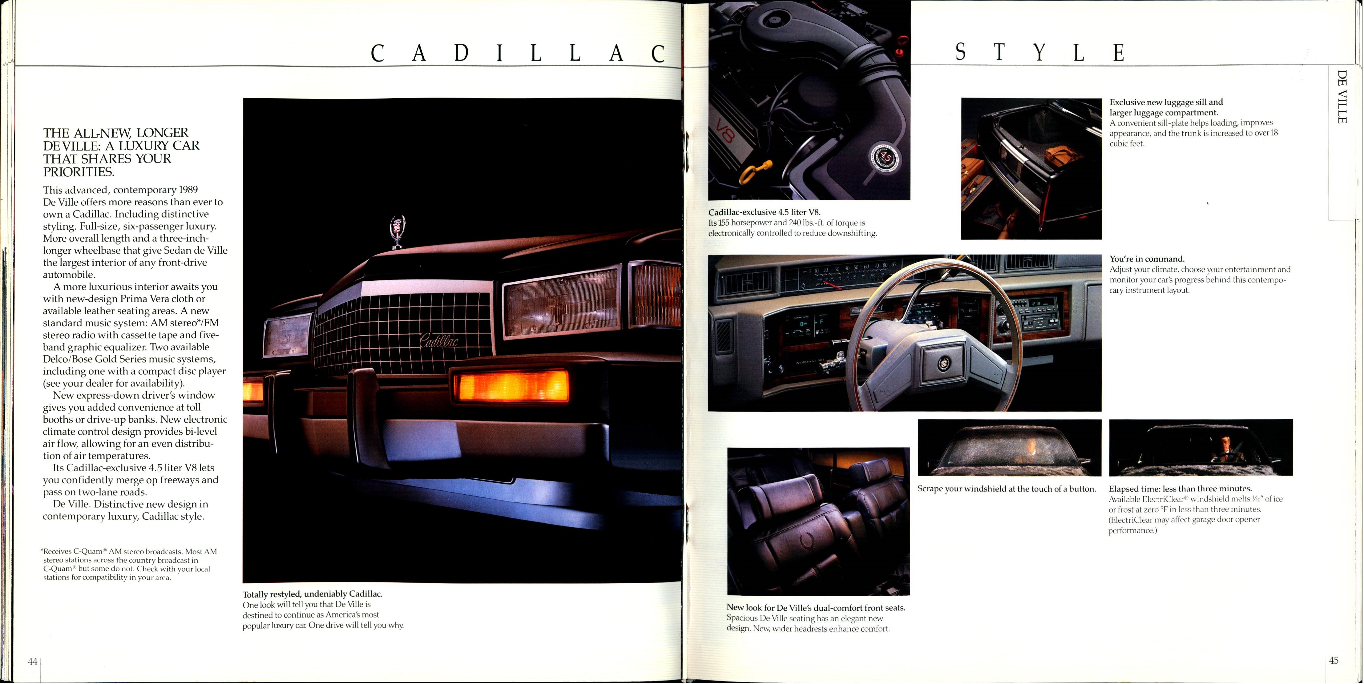 1989 Cadillac Full Line Prestige Brochure 44-45