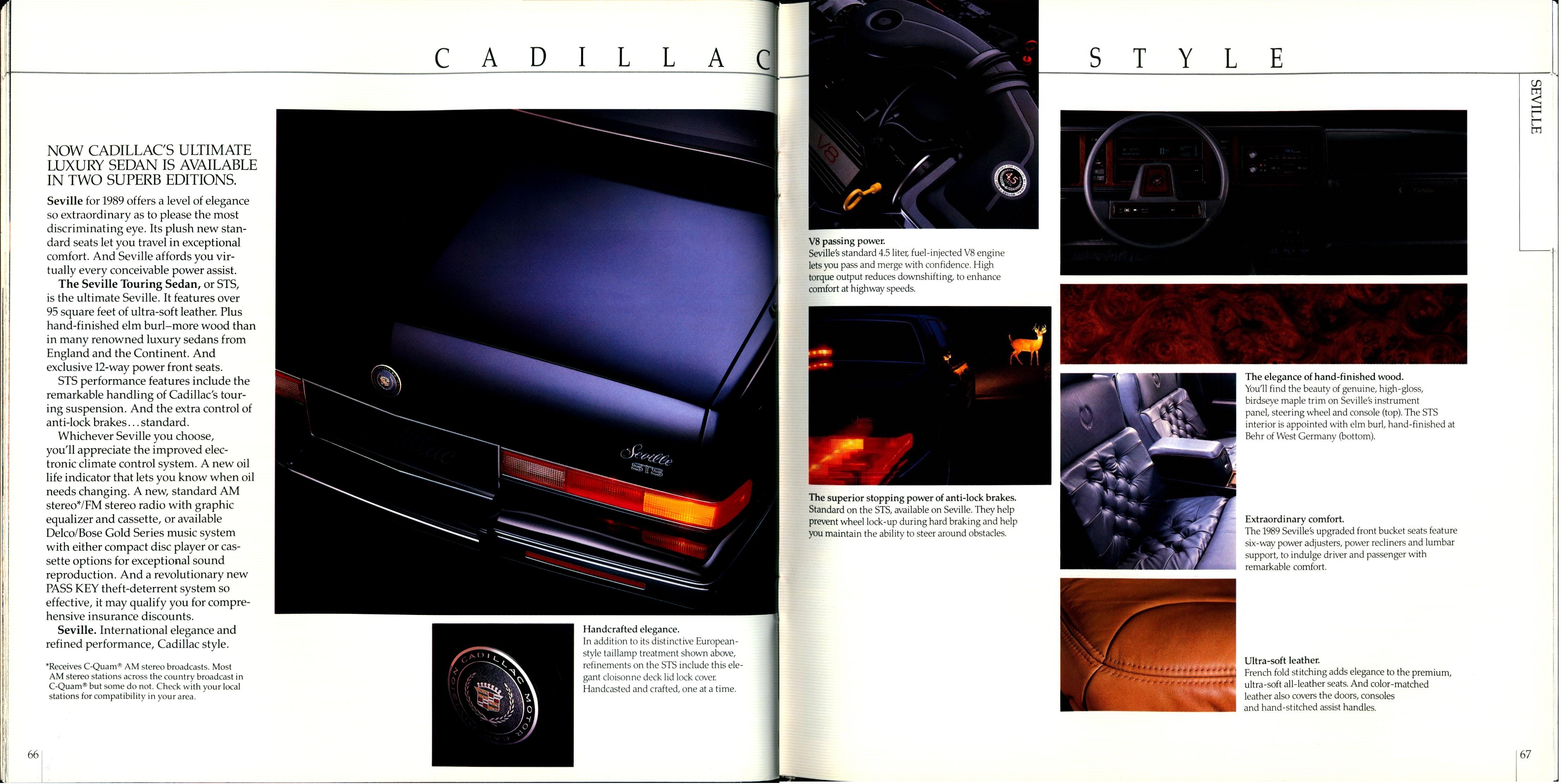 1989 Cadillac Full Line Prestige Brochure 66-67