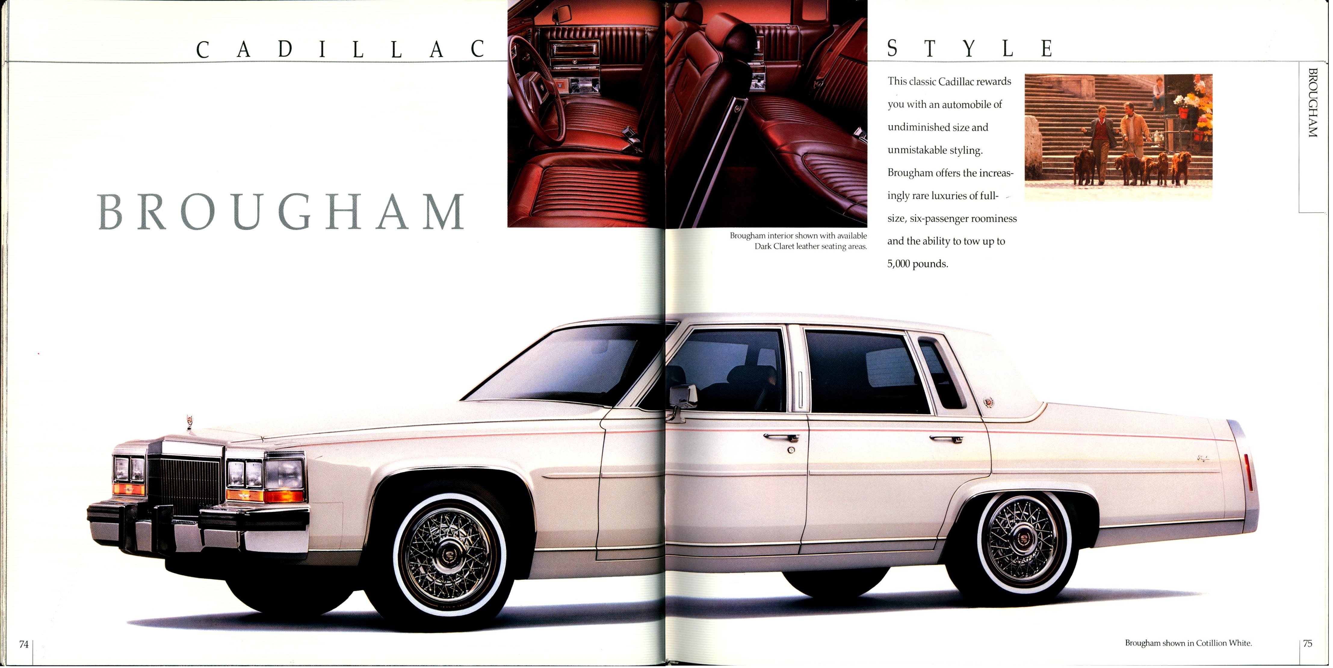 1989 Cadillac Full Line Prestige Brochure 74-75