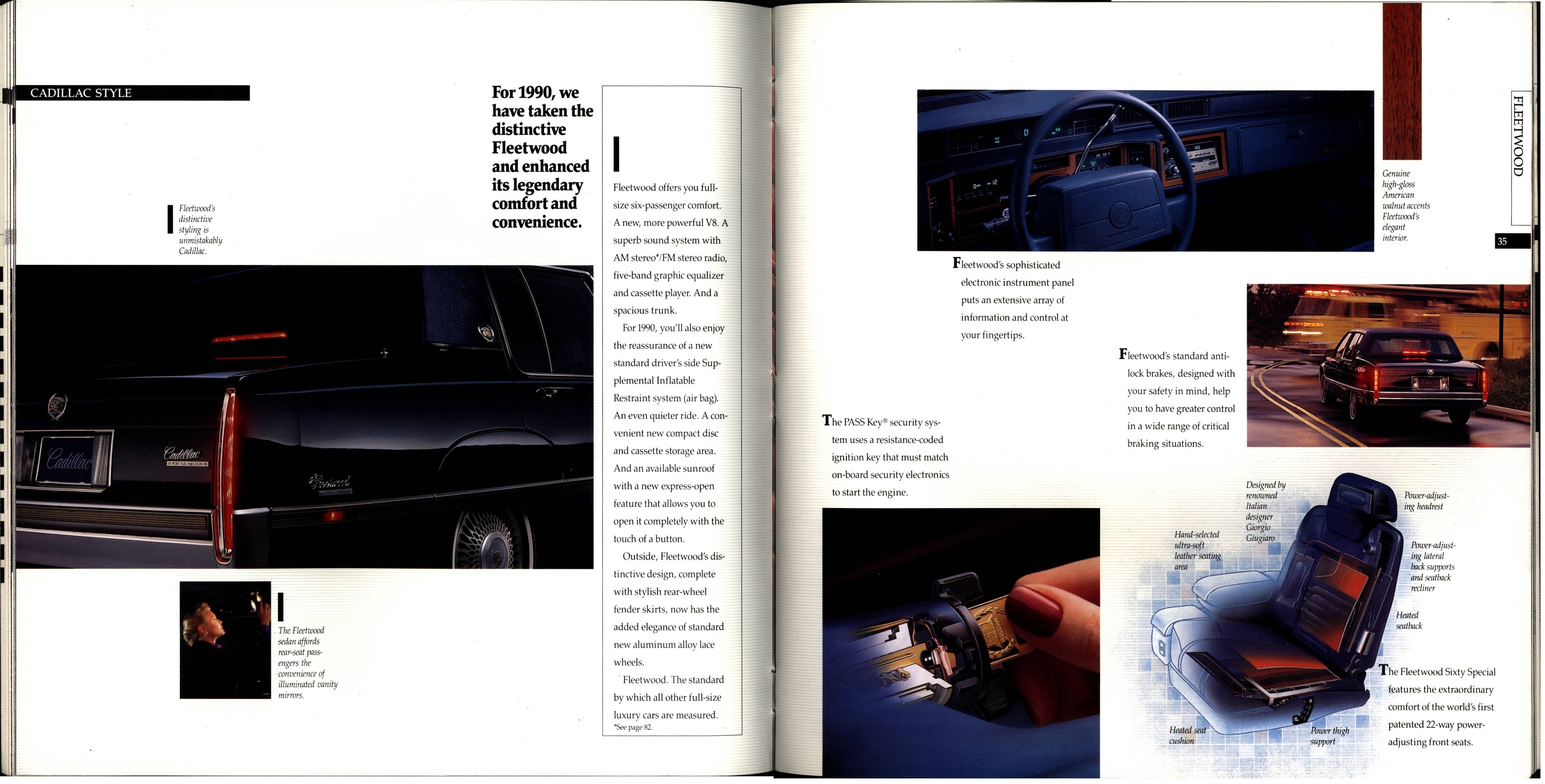 1990 Cadillac Full Line Prestige Brochure 34-35