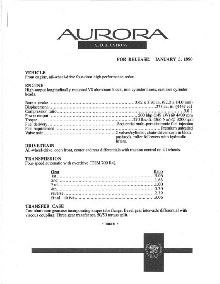 1990_Cadillac_Aurora_Promo_Folder_00b-specs1
