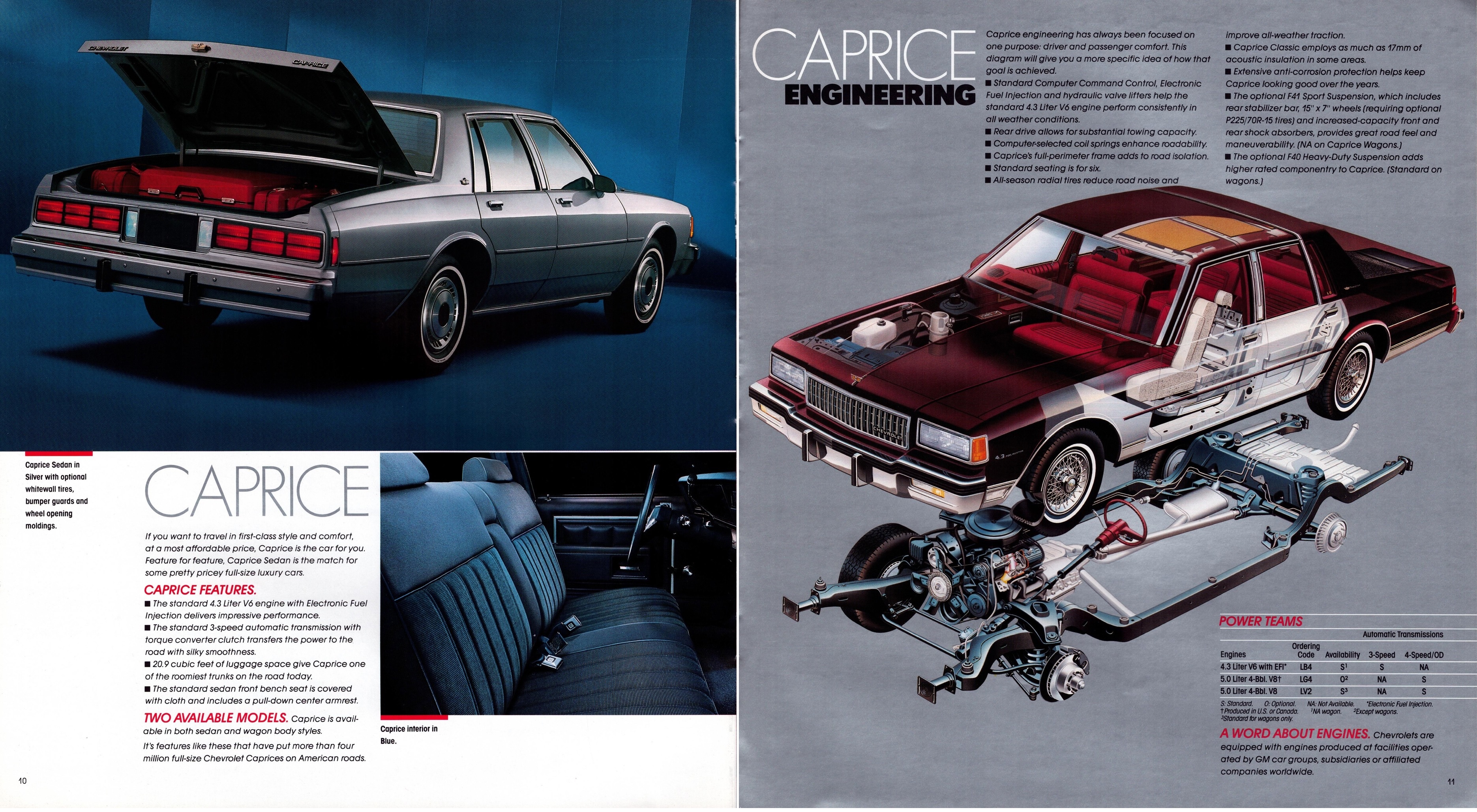 1987 Chevrolet Caprice Brochure 10-11