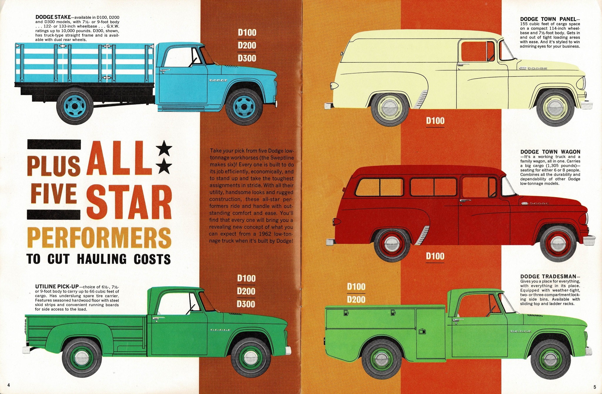 1962 Dodge D-Series Trucks Brochure 04-05