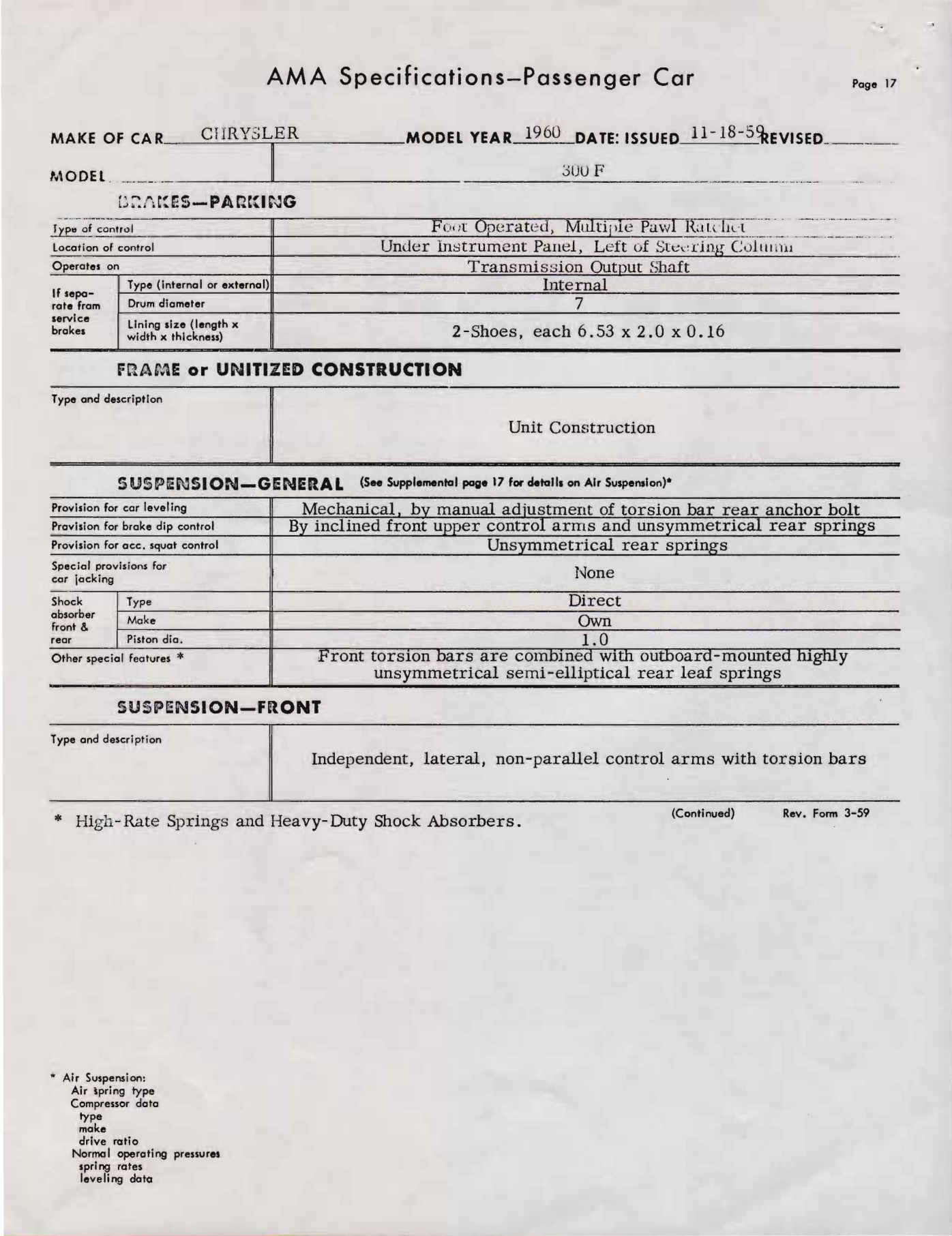 1960 Chrysler 300F AMA Specs-20