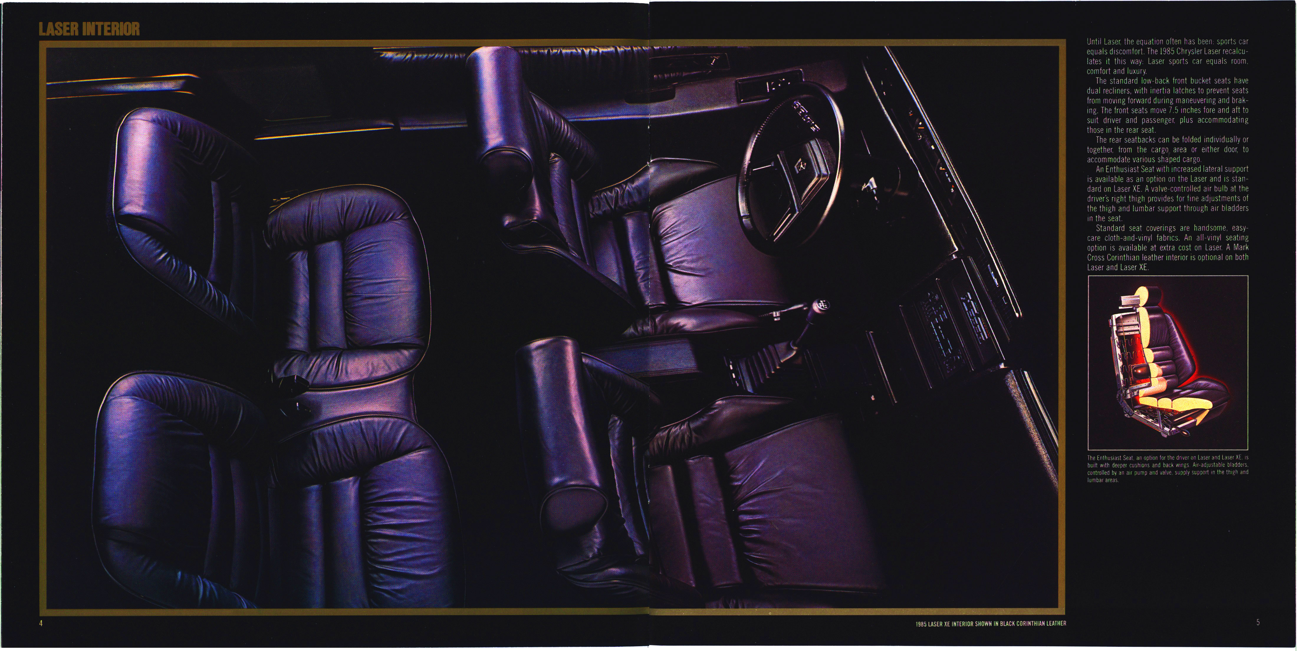 1985 Chrysler Laser Brochure 04-05