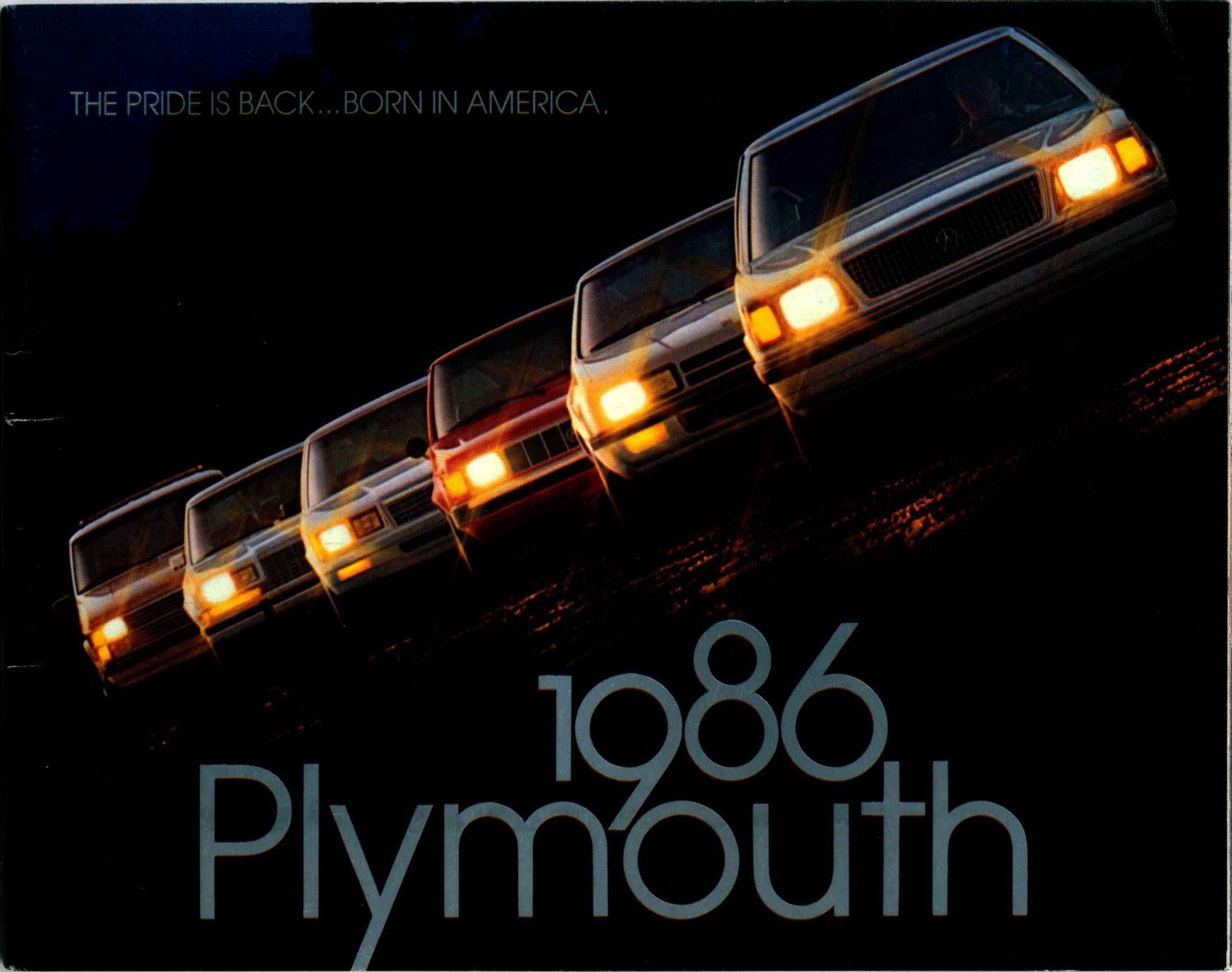 1986 Plymouth Full Line Prestige Brochure 01