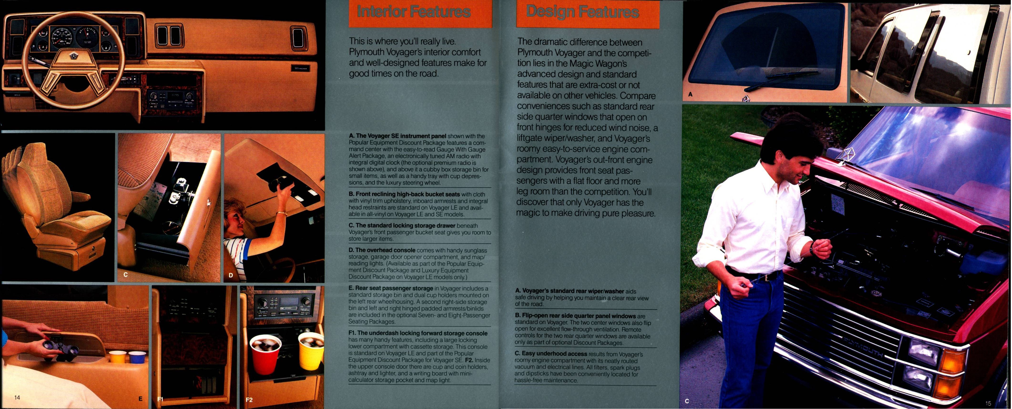 1986 Plymouth Full Line Prestige Brochure 14-15