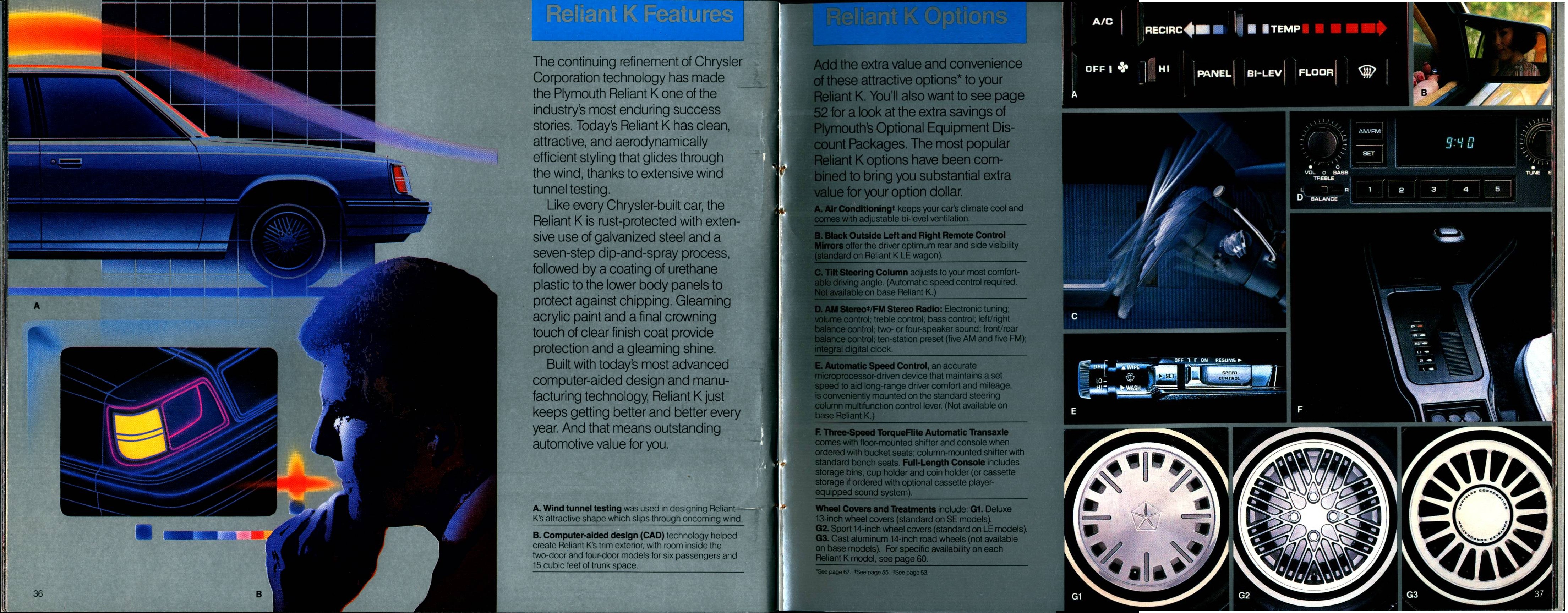 1986 Plymouth Full Line Prestige Brochure 36-37