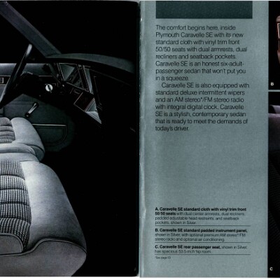 1986 Plymouth Full Line Prestige Brochure 20-21