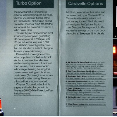 1986 Plymouth Full Line Prestige Brochure 24-25