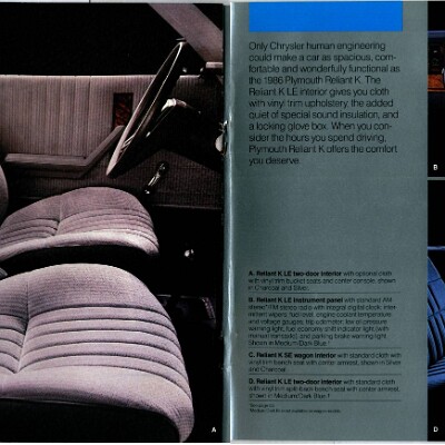1986 Plymouth Full Line Prestige Brochure 30-31