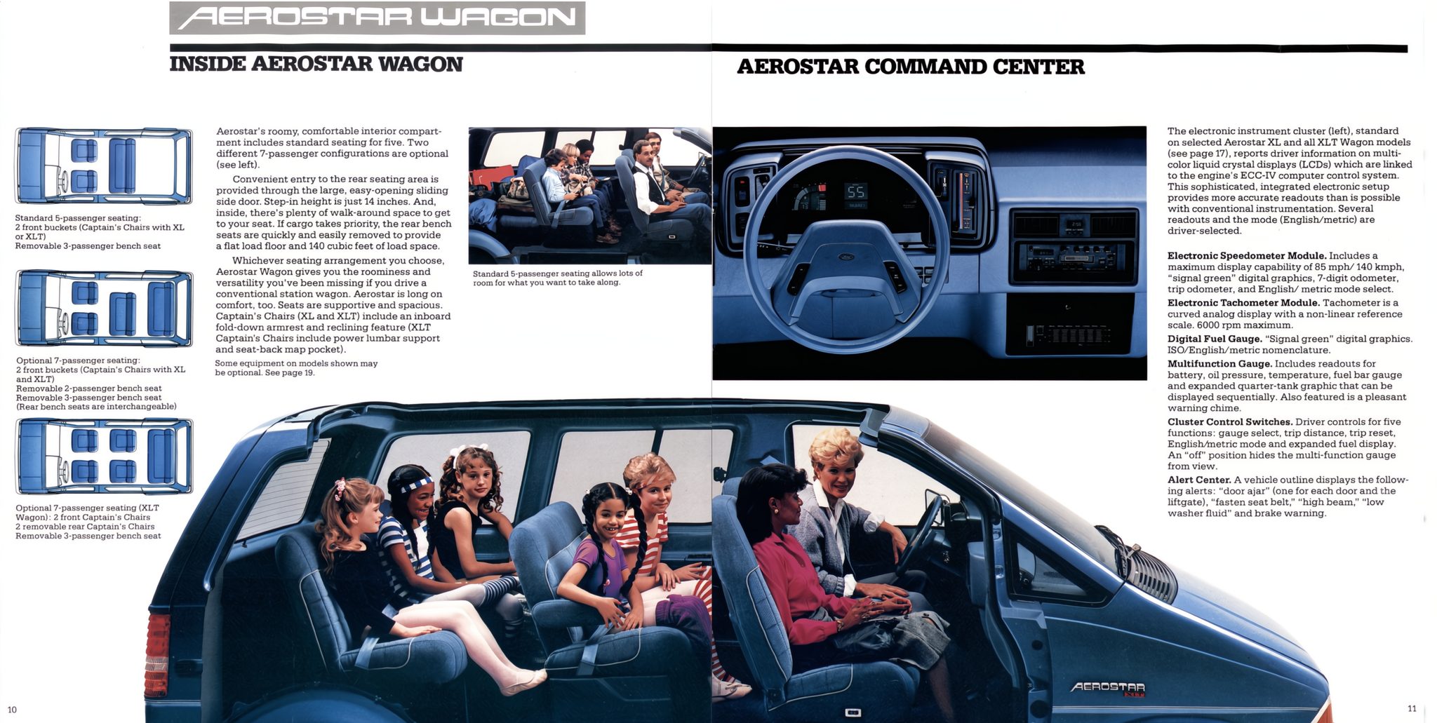 1986 Ford Aerostar Wagon Brochure 10-11