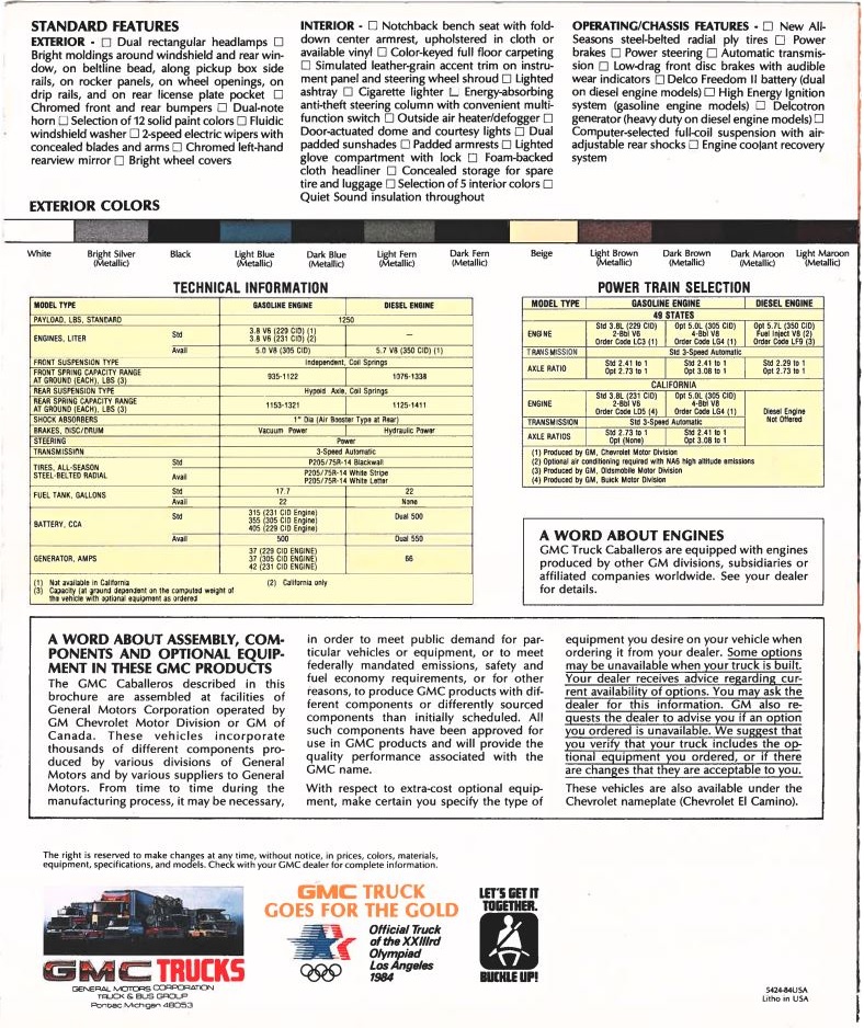 1984 GMC Caballero Brochure 06