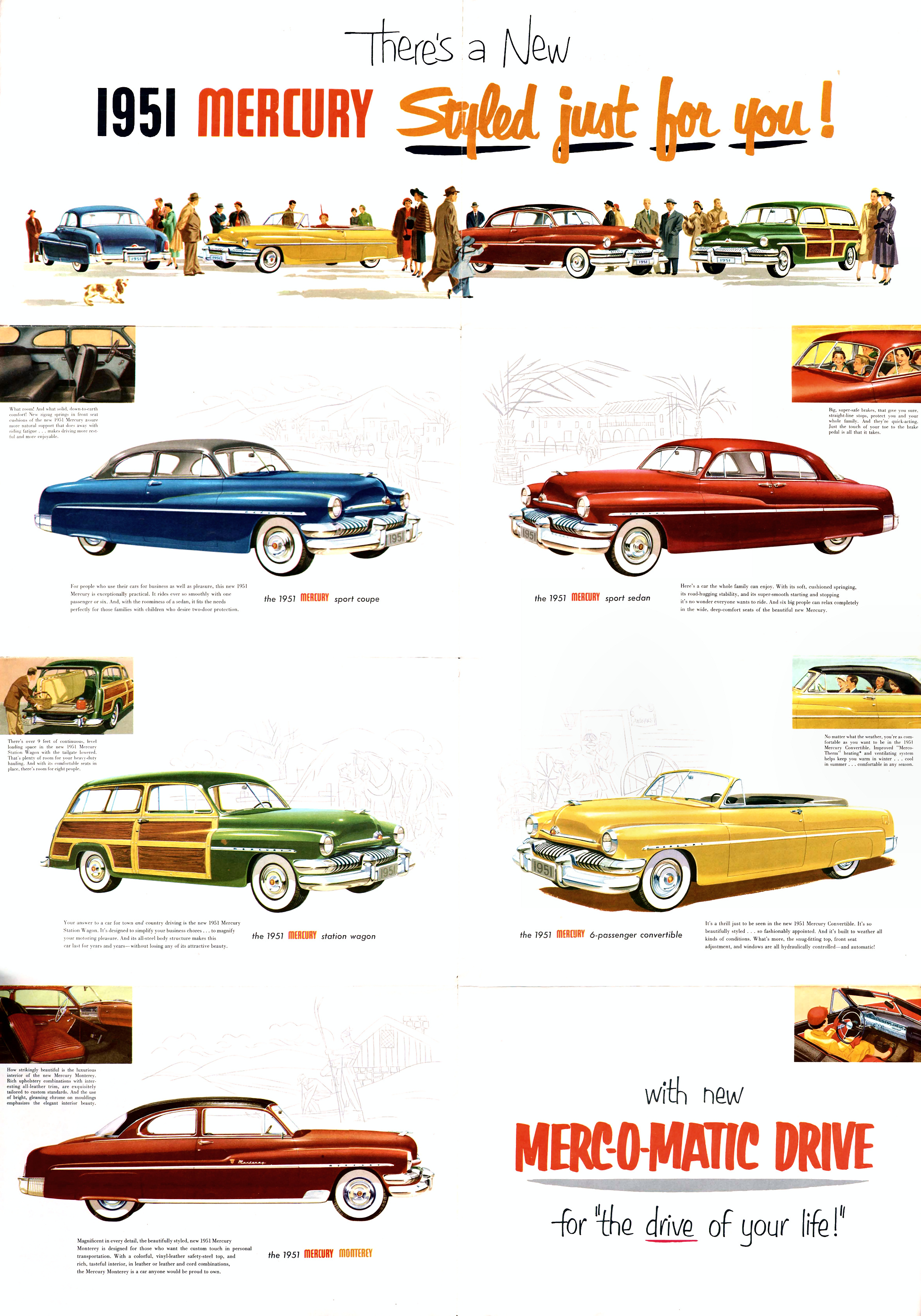 1951_Mercury_Full_Line_Foldout-Side_B
