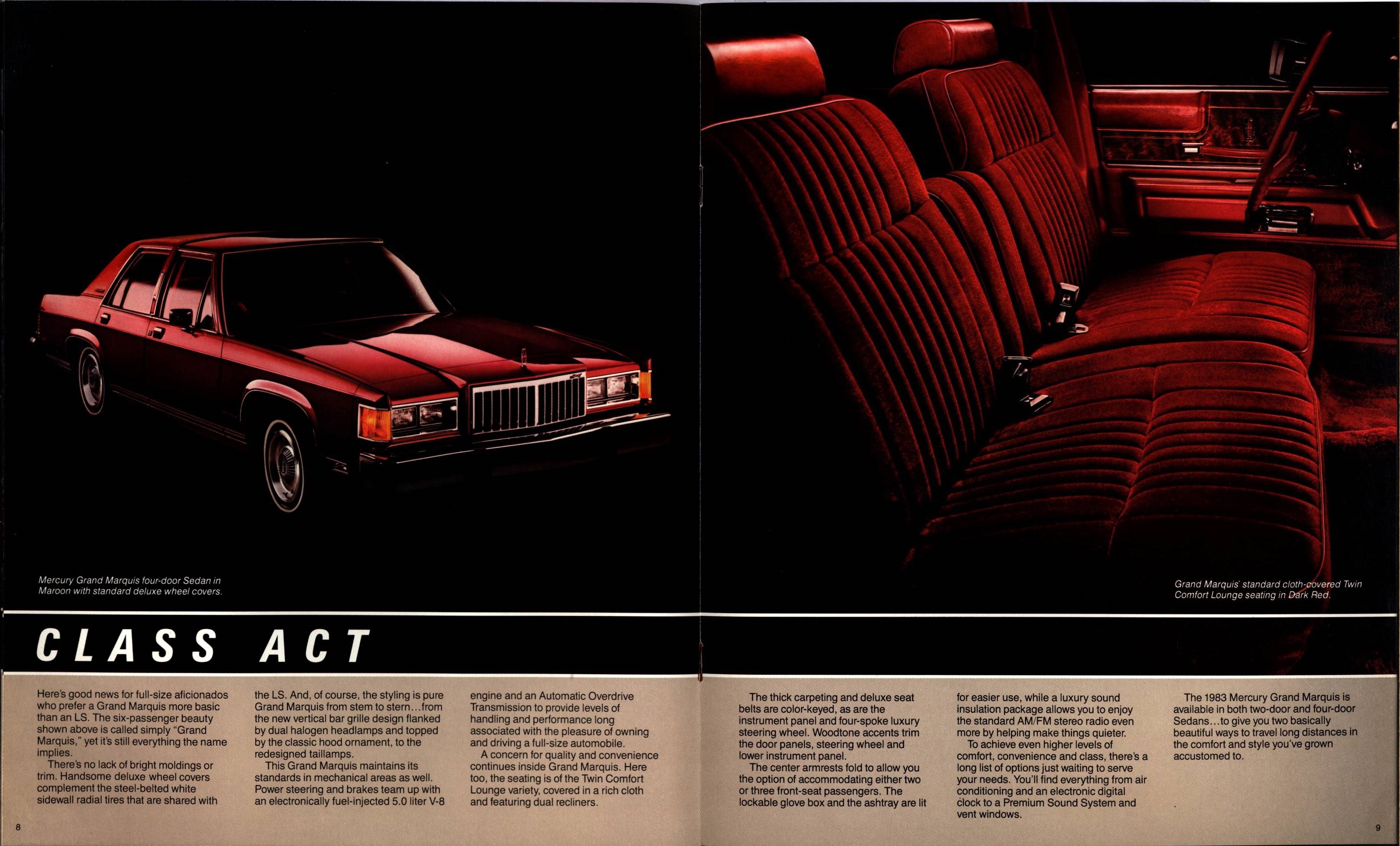 1983 Mercury Grand Marquis Brochure 08-09