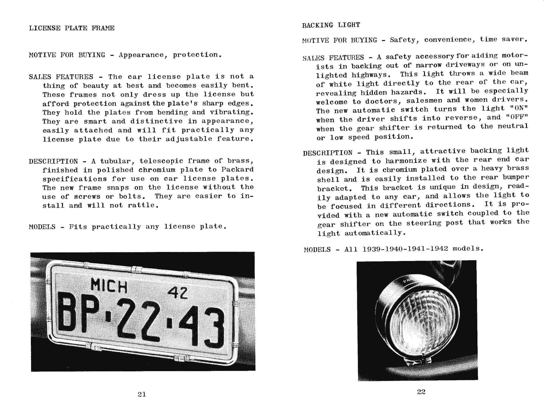 1942 Packard Accessory Data Book-21-22