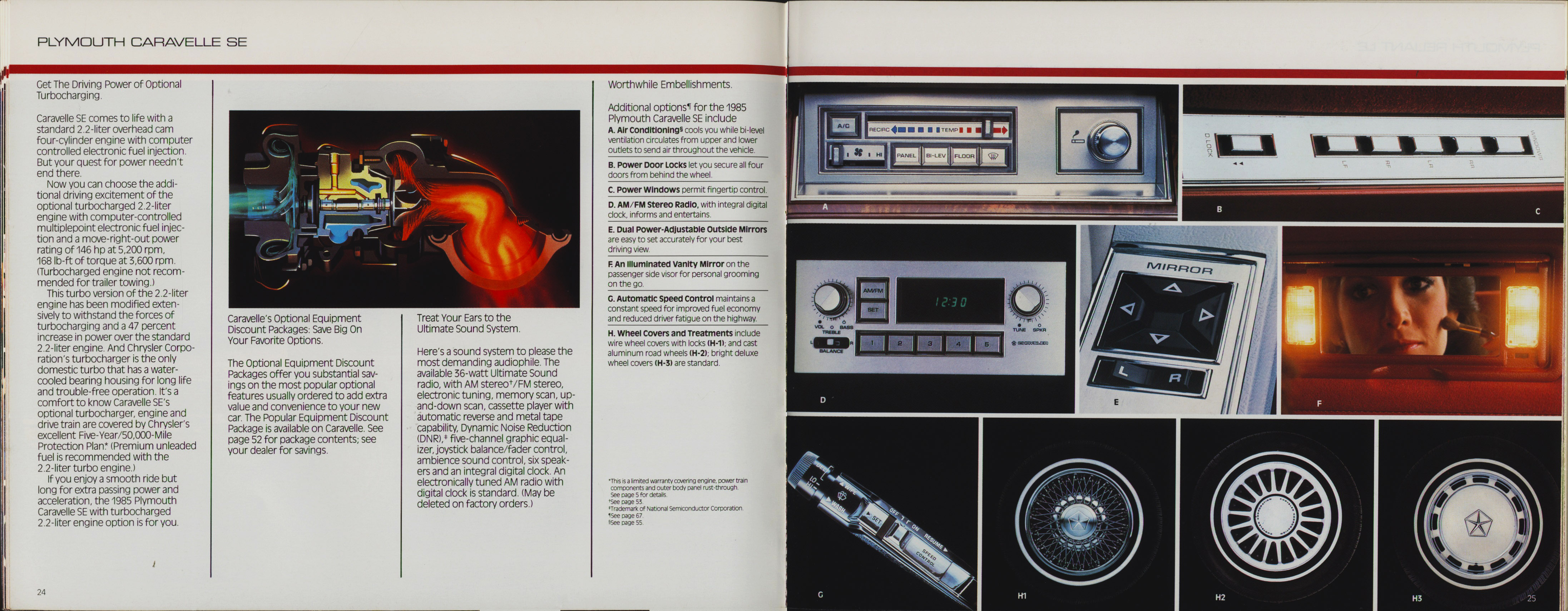 1985 Plymouth Full Prestige Brochure 24-25