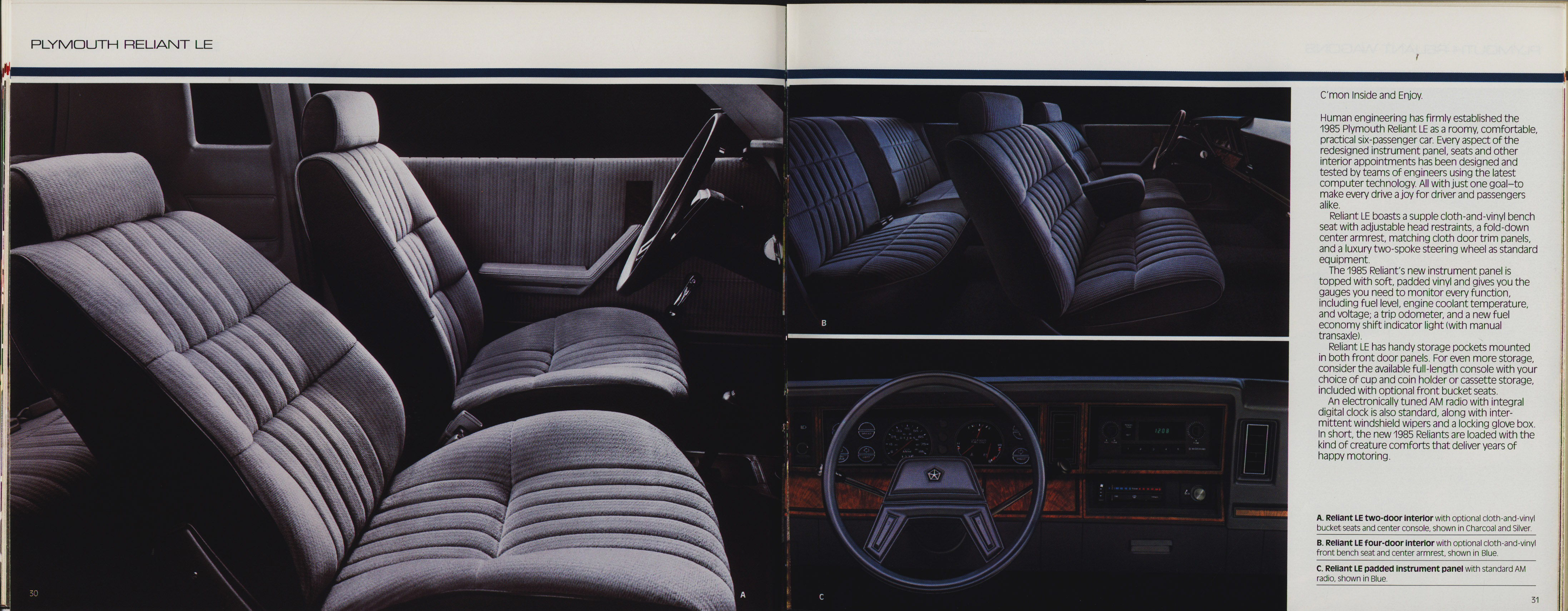 1985 Plymouth Full Prestige Brochure 30-31