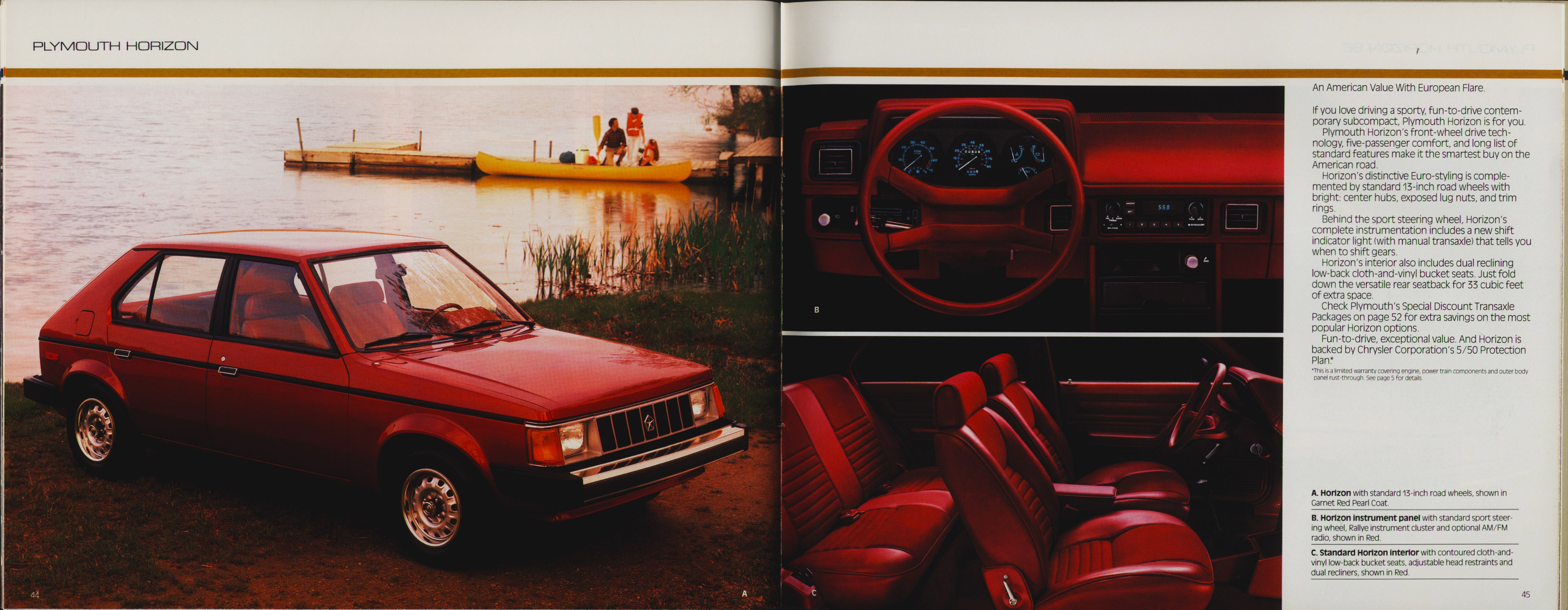 1985 Plymouth Full Prestige Brochure 44-45