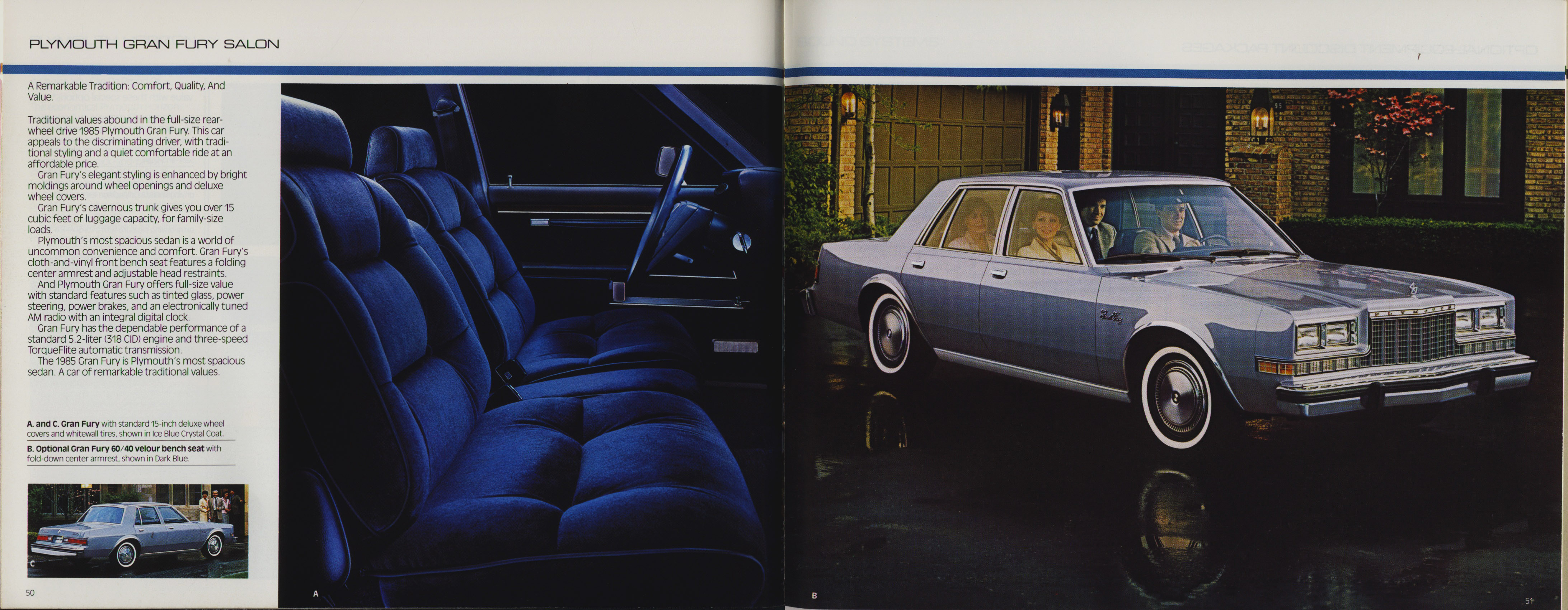 1985 Plymouth Full Prestige Brochure 50-51