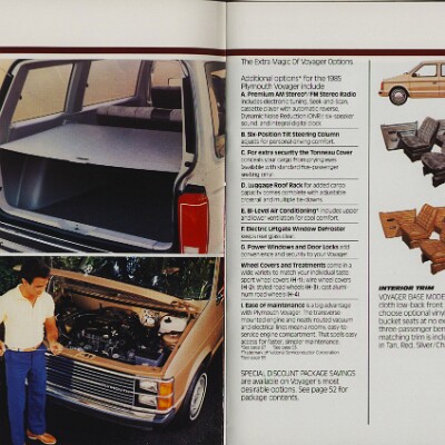 1985 Plymouth Full Prestige Brochure 16-17