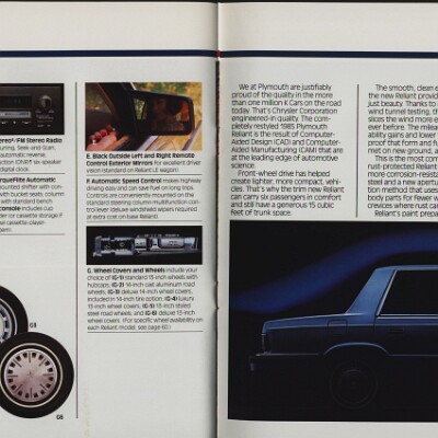 1985 Plymouth Full Prestige Brochure 36-37